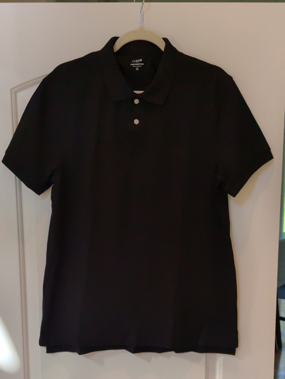 J. Crew Black Flex Pique Polo Men's NWT